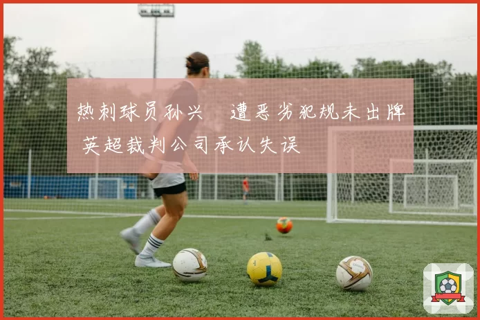 热刺球员孙兴慜遭恶劣犯规未出牌 英超裁判公司承认失误